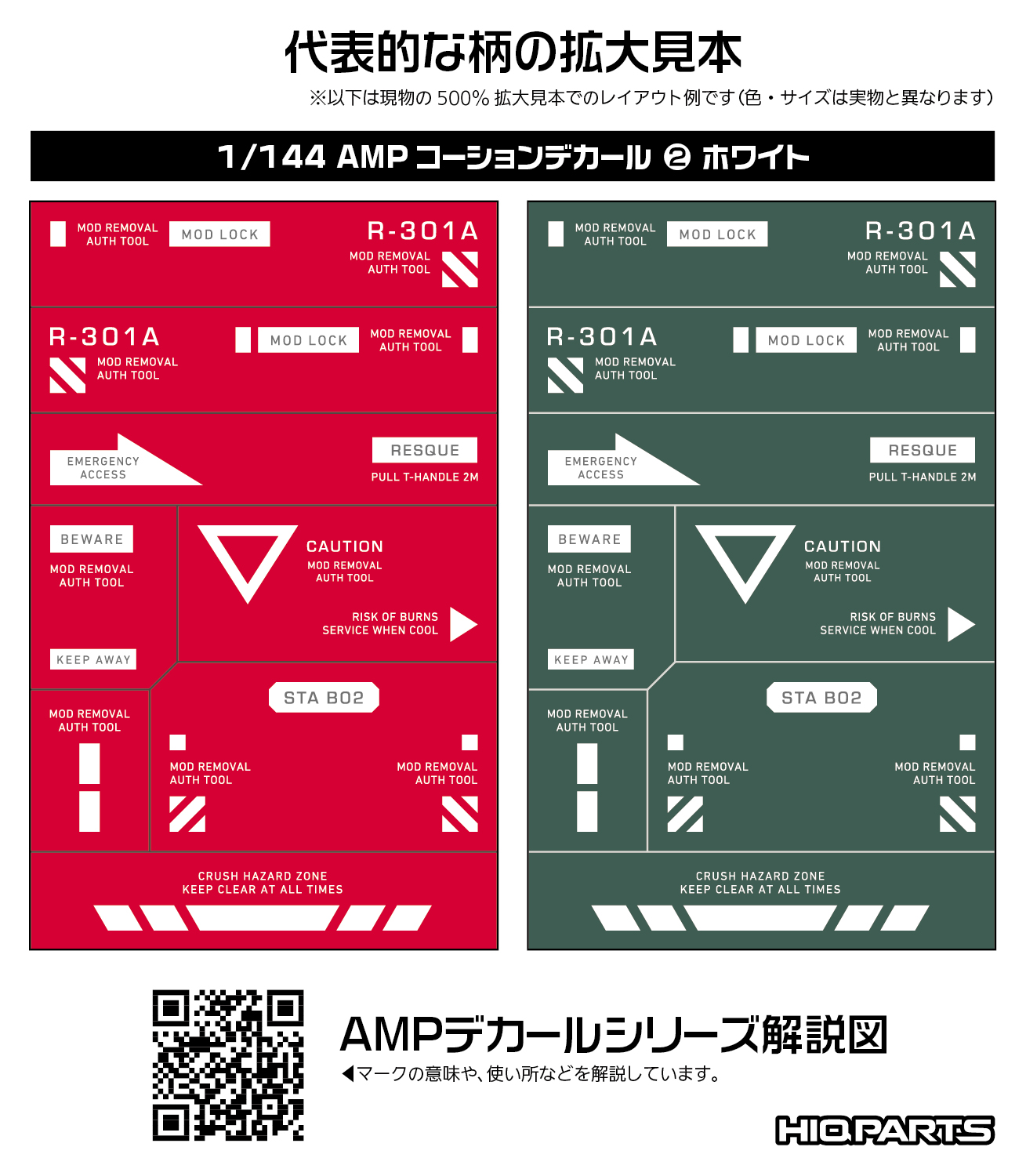 1/144 AMP02 コーションデカール ホワイト（1枚入）