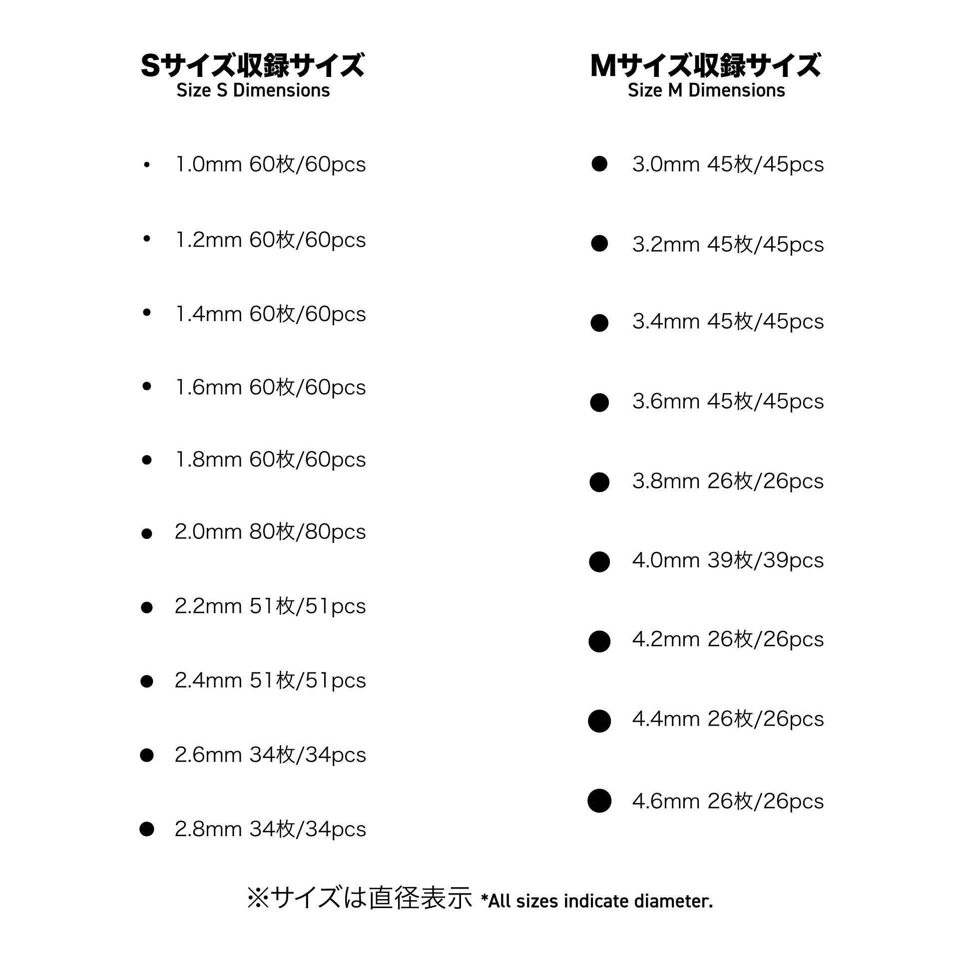 円形メタリックシールS（1.0～2.8mm）ピンク（1枚入）